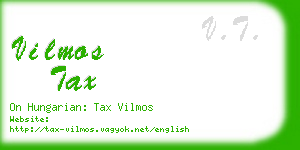 vilmos tax business card